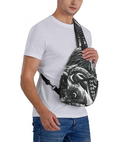 Sling Bag Multipurpose Chest Crossbody with Adjustable Strap Outdoor Backpack Giant Squid $12.87 Crossbody Bags