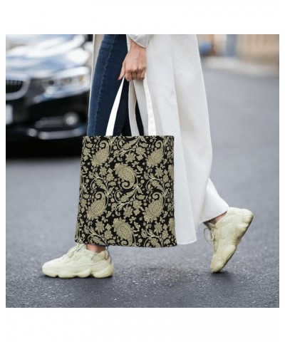 Paisley Single Shoulder Fashion Canvas Tote Shopping Bags Handbags For Men And Women Paisley31 $11.92 Totes