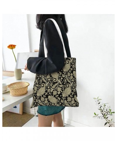 Paisley Single Shoulder Fashion Canvas Tote Shopping Bags Handbags For Men And Women Paisley31 $11.92 Totes