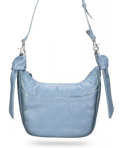 Nora Knotted Crossbody Washed Denim Leath $55.09 Crossbody Bags