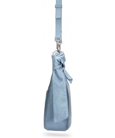 Nora Knotted Crossbody Washed Denim Leath $55.09 Crossbody Bags