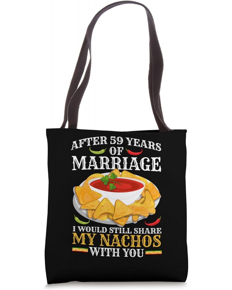 59th Wedding Anniversary Nachos Married Couple Tote Bag $14.25 Totes