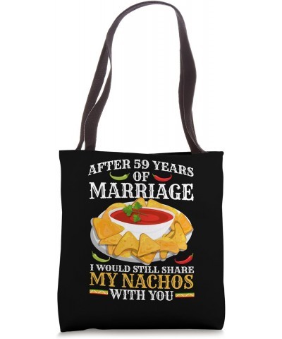 59th Wedding Anniversary Nachos Married Couple Tote Bag $14.25 Totes