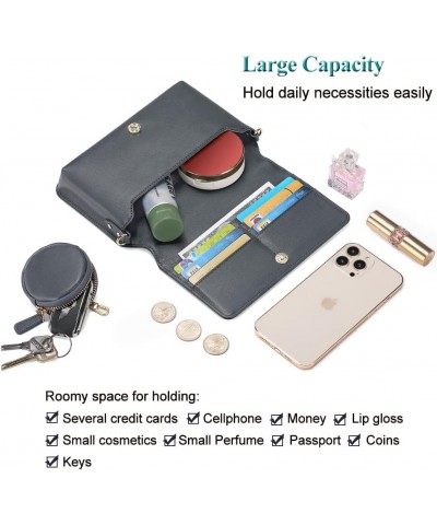 Small Crossbody Cell Phone Purse for Women, Shoulder Side Handbags with Coin Purse Pouch 2 Size Bags Dark Grey $16.51 Crossbo...