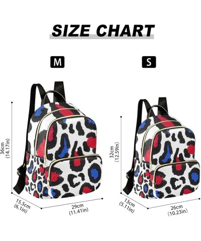 4th of July Women Backpack Liberty Leopard Prints Anti-Theft Travel Backpack Lightweight Handbag Roomy Weekend Bag Everyday U...