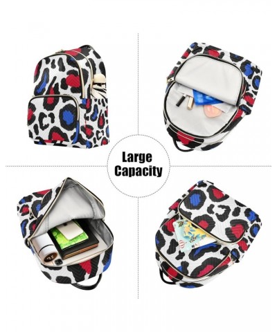 4th of July Women Backpack Liberty Leopard Prints Anti-Theft Travel Backpack Lightweight Handbag Roomy Weekend Bag Everyday U...