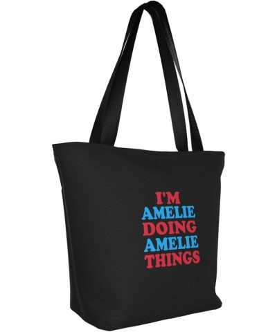 I'm Amelie Doing Amelie Things Women'S Casual One Shoulder Carry Shopping Bag Large Capacity Working Storage Handbag $16.14 S...