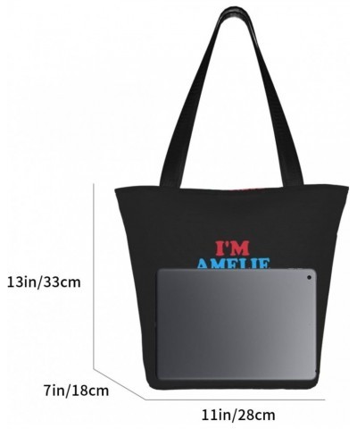 I'm Amelie Doing Amelie Things Women'S Casual One Shoulder Carry Shopping Bag Large Capacity Working Storage Handbag $16.14 S...