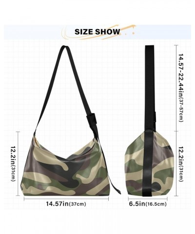 Camouflage Tote Bag for Women Large Hobo Bags Hobo Crossbody Bags Hobo Purses with Adjustable Strap for Girl Men $17.81 Totes