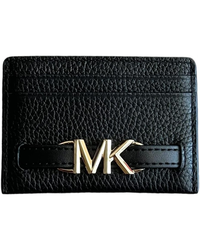 Reed Large Card Holder Wallet MK Signature Logo Leather (Black) Black $18.14 Wallets