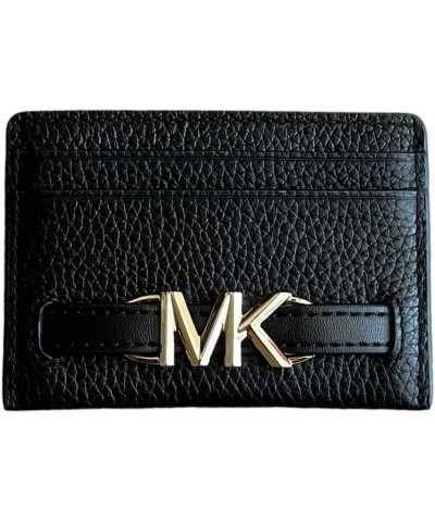 Reed Large Card Holder Wallet MK Signature Logo Leather (Black) Black $18.14 Wallets