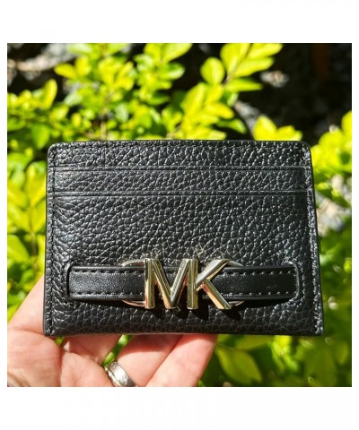 Reed Large Card Holder Wallet MK Signature Logo Leather (Black) Black $18.14 Wallets