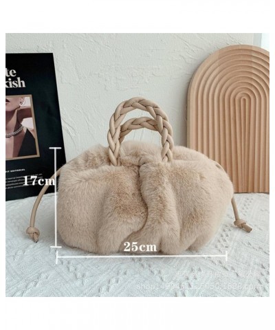 Women's Cloud Dumpling Bag, Plush Clutch Wallet Woven Strap Fluffy Evening Bag Gift Baise $29.40 Evening Bags