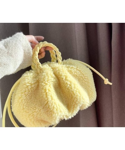 Women's Cloud Dumpling Bag, Plush Clutch Wallet Woven Strap Fluffy Evening Bag Gift Baise $29.40 Evening Bags