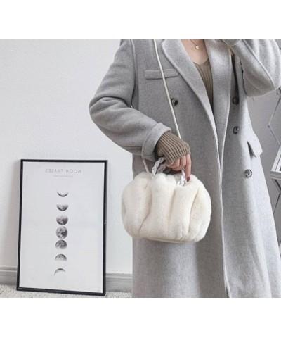 Women's Cloud Dumpling Bag, Plush Clutch Wallet Woven Strap Fluffy Evening Bag Gift Baise $29.40 Evening Bags