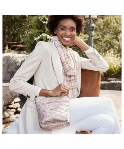 Modern Pocket Crossbody Rose Metallic Quilt $32.50 Crossbody Bags