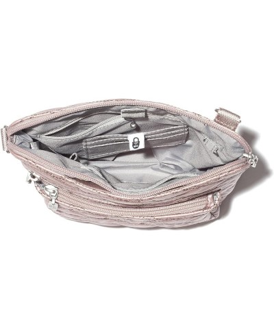 Modern Pocket Crossbody Rose Metallic Quilt $32.50 Crossbody Bags