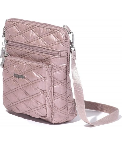 Modern Pocket Crossbody Rose Metallic Quilt $32.50 Crossbody Bags