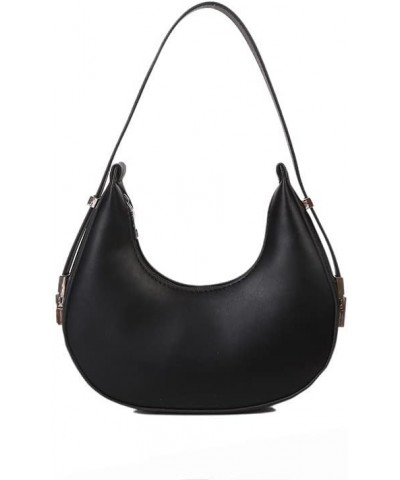 Cute Small Hobo Bags for Women, PU Mini Crescent Bag Clutch Purse with Zipper Closure Shoulder Bag Black $14.71 Hobo Bags