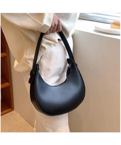 Cute Small Hobo Bags for Women, PU Mini Crescent Bag Clutch Purse with Zipper Closure Shoulder Bag Black $14.71 Hobo Bags