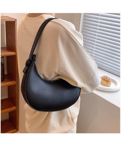 Cute Small Hobo Bags for Women, PU Mini Crescent Bag Clutch Purse with Zipper Closure Shoulder Bag Black $14.71 Hobo Bags