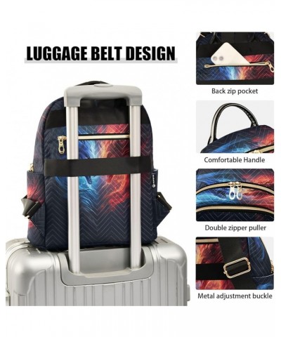 Fashion Backpack Mini Backpack Purse Casual Daily Backpack Blue Red Dragon for Travel for College Work Medium $19.00 Backpacks