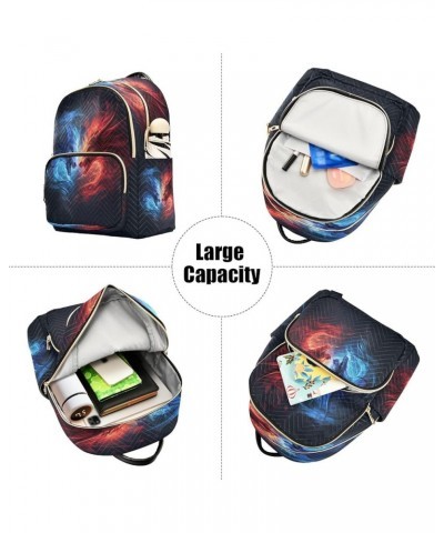 Fashion Backpack Mini Backpack Purse Casual Daily Backpack Blue Red Dragon for Travel for College Work Medium $19.00 Backpacks