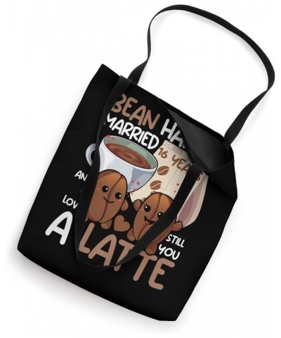 16th Wedding Anniversary Bean Married and Love You a Latte Tote Bag $10.25 Totes