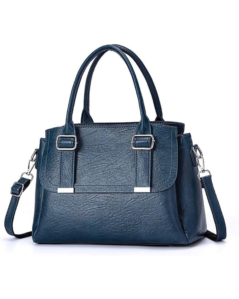 Satchel Handbag for Women Roomy Top Handle Bag Elegant Shoulder Bag Multi-pockets Tote Purse Daily Work Crossbody Bag Blue $3...