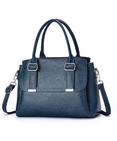 Satchel Handbag for Women Roomy Top Handle Bag Elegant Shoulder Bag Multi-pockets Tote Purse Daily Work Crossbody Bag Blue $3...