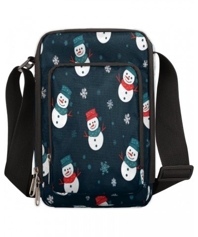 Snowman Cute Crossbody Bags Trendy Cross Body Phone Wallet Shoulder Bag Christmas Snowman Sling Bags Small Travel Crossbody B...