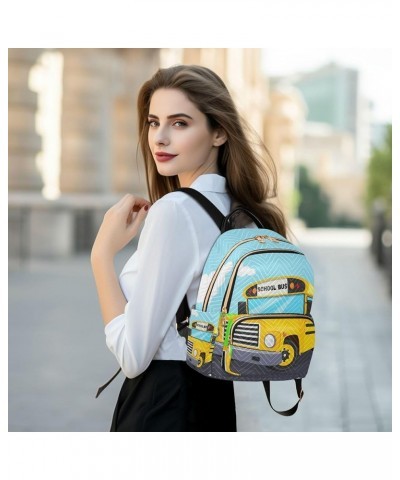 Bright Yellow School Backpack for Women Shoulder Bag Lightweight Mini Backpack Casual Daypack for Travel Mini(10.23'' x 5.11'...