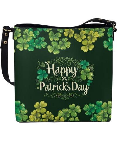 Hobo Bags for Women PU Leather Handbag Crossbody Bucket Tote Purse Ladies Shoulder Bags Happy St. Patrick's Day $27.72 Totes