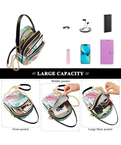 Rainbow Plaid Tartan Teal Blue Quilted Designer Satchels Bags Phone Bag with Strap PU Leather Shoulder Bag Women Banana Leaf ...