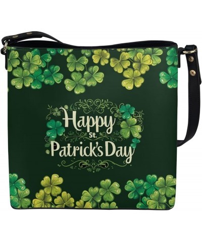 Hobo Bags for Women PU Leather Handbag Crossbody Bucket Tote Purse Ladies Shoulder Bags Happy St. Patrick's Day $27.72 Totes