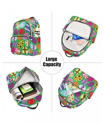 Color Easter Eggs Women Backpack Purse Shoulder Bag Color Small $17.15 Backpacks