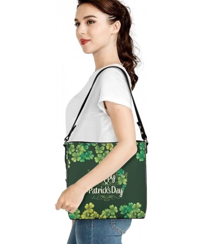 Hobo Bags for Women PU Leather Handbag Crossbody Bucket Tote Purse Ladies Shoulder Bags Happy St. Patrick's Day $27.72 Totes