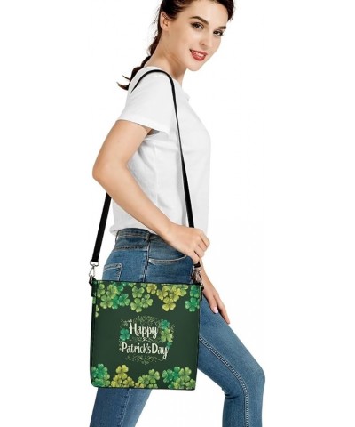 Hobo Bags for Women PU Leather Handbag Crossbody Bucket Tote Purse Ladies Shoulder Bags Happy St. Patrick's Day $27.72 Totes