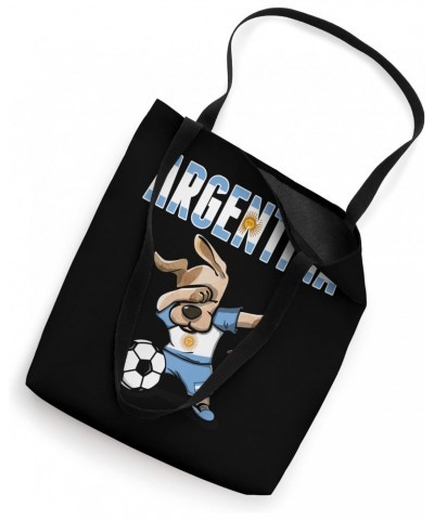 Dabbing Dog Argentina Soccer Fan Jersey Argentinian Football Tote Bag $12.47 Totes