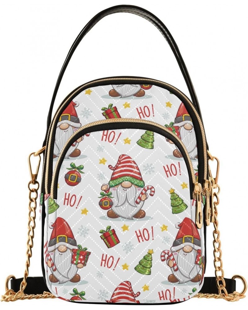 Cute Gnome Christmas Cartoon Crossbody Bags for Women Travel Crossbody Bags Travel Purse with Chain Strap for Women $11.96 Cr...