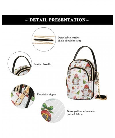 Cute Gnome Christmas Cartoon Crossbody Bags for Women Travel Crossbody Bags Travel Purse with Chain Strap for Women $11.96 Cr...