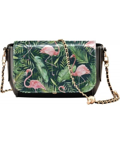 Leather Crossbody Bags,Retro Pastel Flowers Black Chain Wallet Crossbody Phone Purses Women's Shoulder Bag Flowers 159 $16.00...