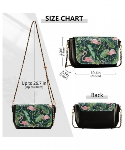 Leather Crossbody Bags,Retro Pastel Flowers Black Chain Wallet Crossbody Phone Purses Women's Shoulder Bag Flowers 159 $16.00...