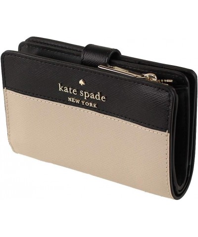 staci colorblock medium compact bifold wallet (Warm Beige) $31.21 Wallets