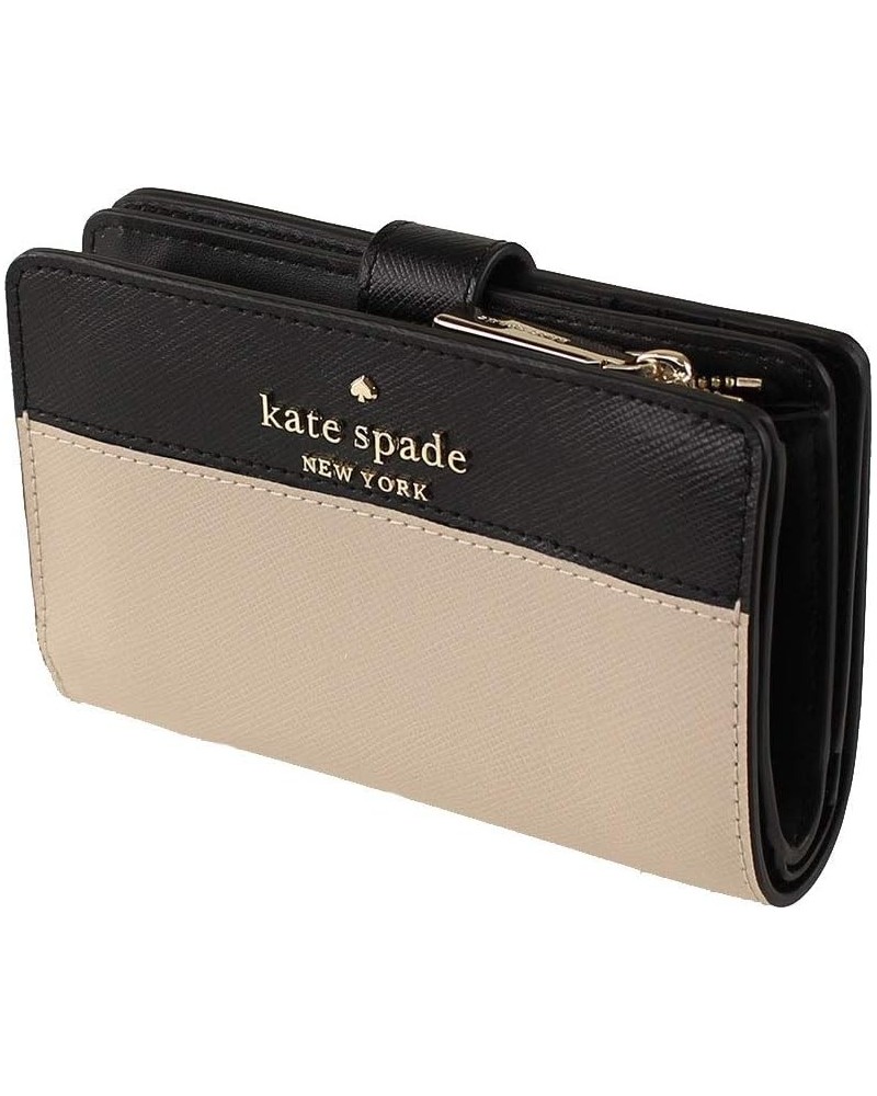 staci colorblock medium compact bifold wallet (Warm Beige) $31.21 Wallets