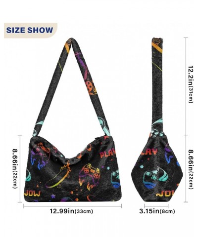 Women Boho Handbag Dream Catcher Cute Watercolor Gamer Love Joystick Rock Underarm Bag Tote Bag Shoulder Bag Crossbody Bag Fl...