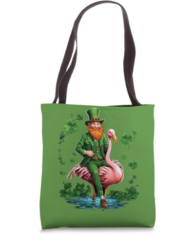 St Patricks Day Men Women Kids Flamingo Irish Leprechaun Tote Bag $14.10 Totes