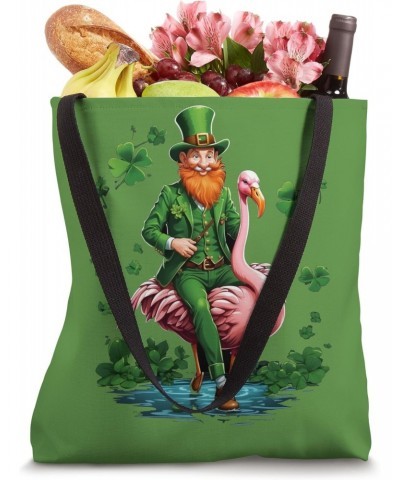 St Patricks Day Men Women Kids Flamingo Irish Leprechaun Tote Bag $14.10 Totes