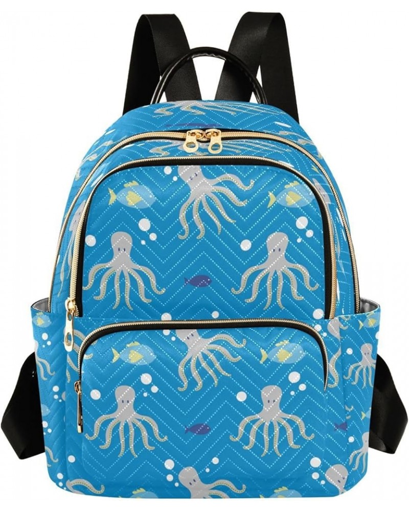 Fashion Backpack Mini Backpack Purse Casual Daily Backpack Octopus for Travel for College Work Small $15.58 Backpacks