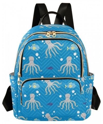 Fashion Backpack Mini Backpack Purse Casual Daily Backpack Octopus for Travel for College Work Small $15.58 Backpacks